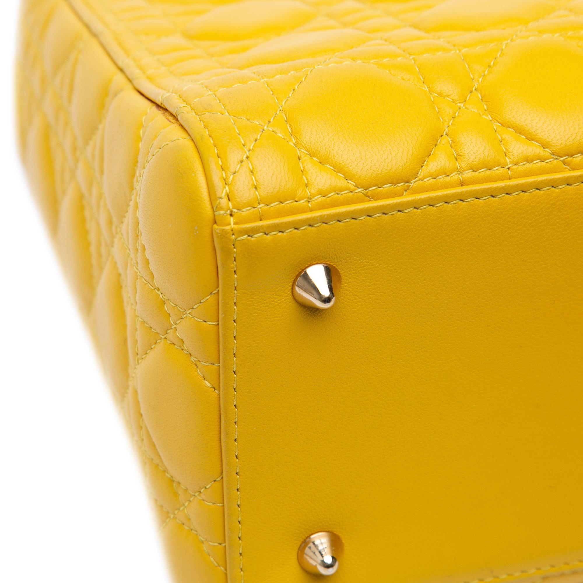 Dior Medium Lambskin Cannage Lady Dior
