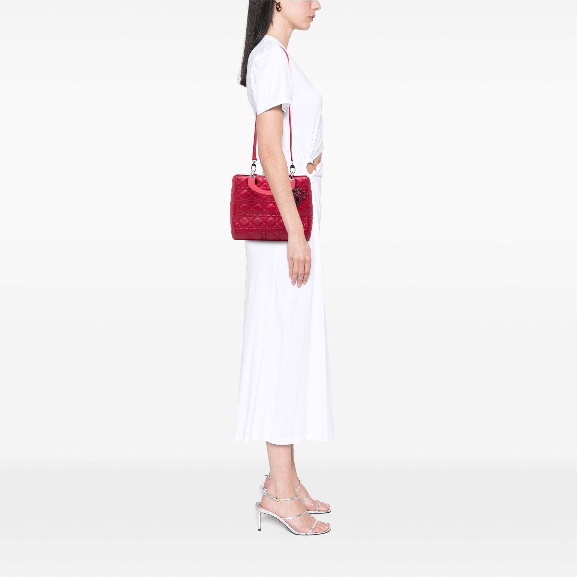 Dior Medium Lambskin Cannage Lady Dior