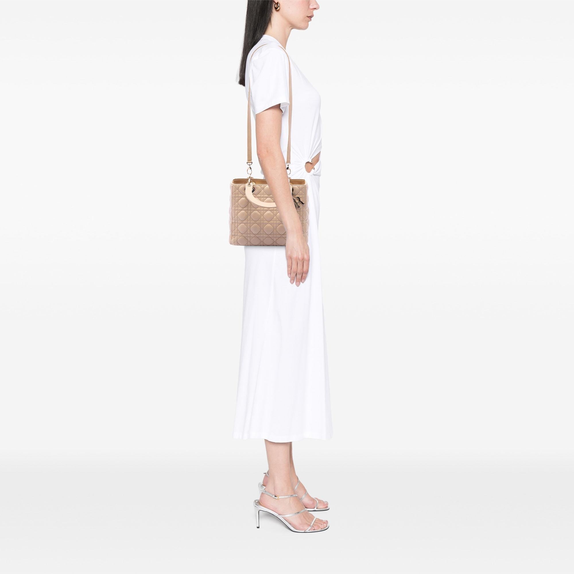 Dior Medium Lambskin Cannage Lady Dior