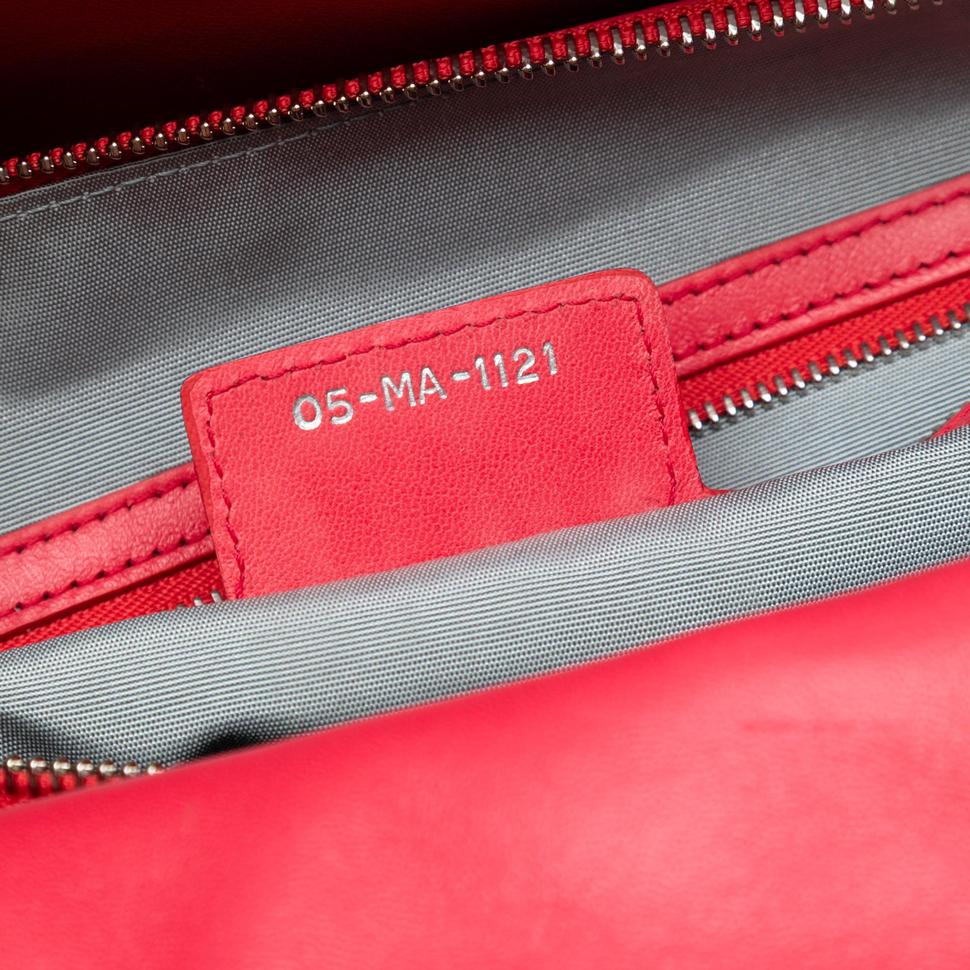 Dior Medium Lambskin Cannage Polochon Granville Satchel
