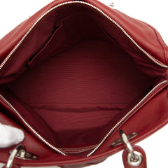 Dior Medium Lambskin Cannage Polochon Granville Satchel