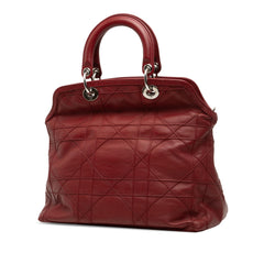 Dior Medium Lambskin Cannage Polochon Granville Satchel