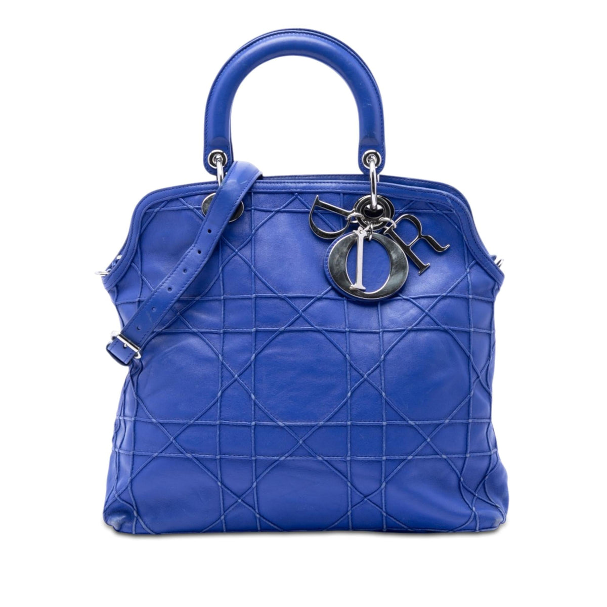 Dior Medium Lambskin Cannage Polochon Granville Satchel
