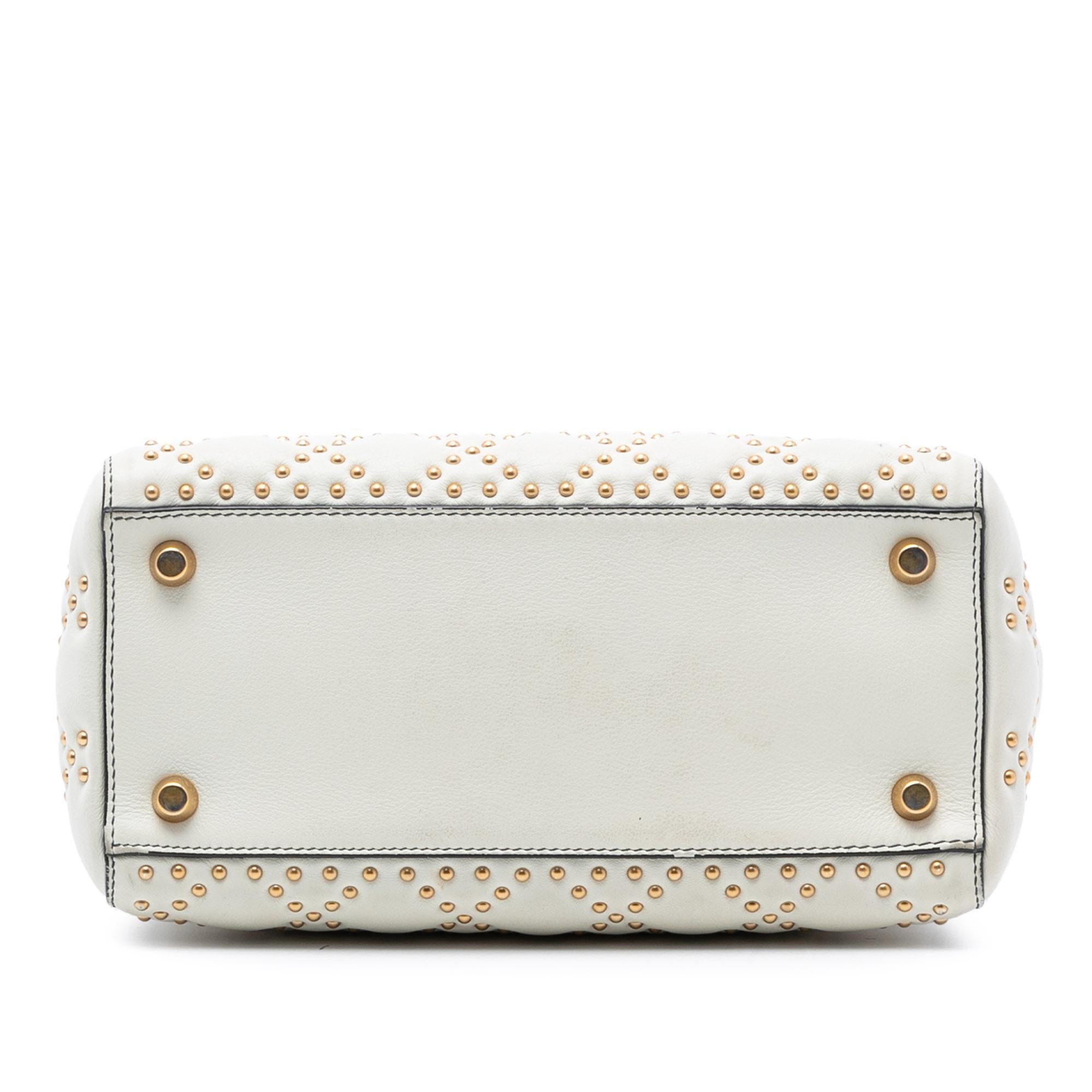 Dior Medium Lambskin Cannage Studded Supple Lady Dior