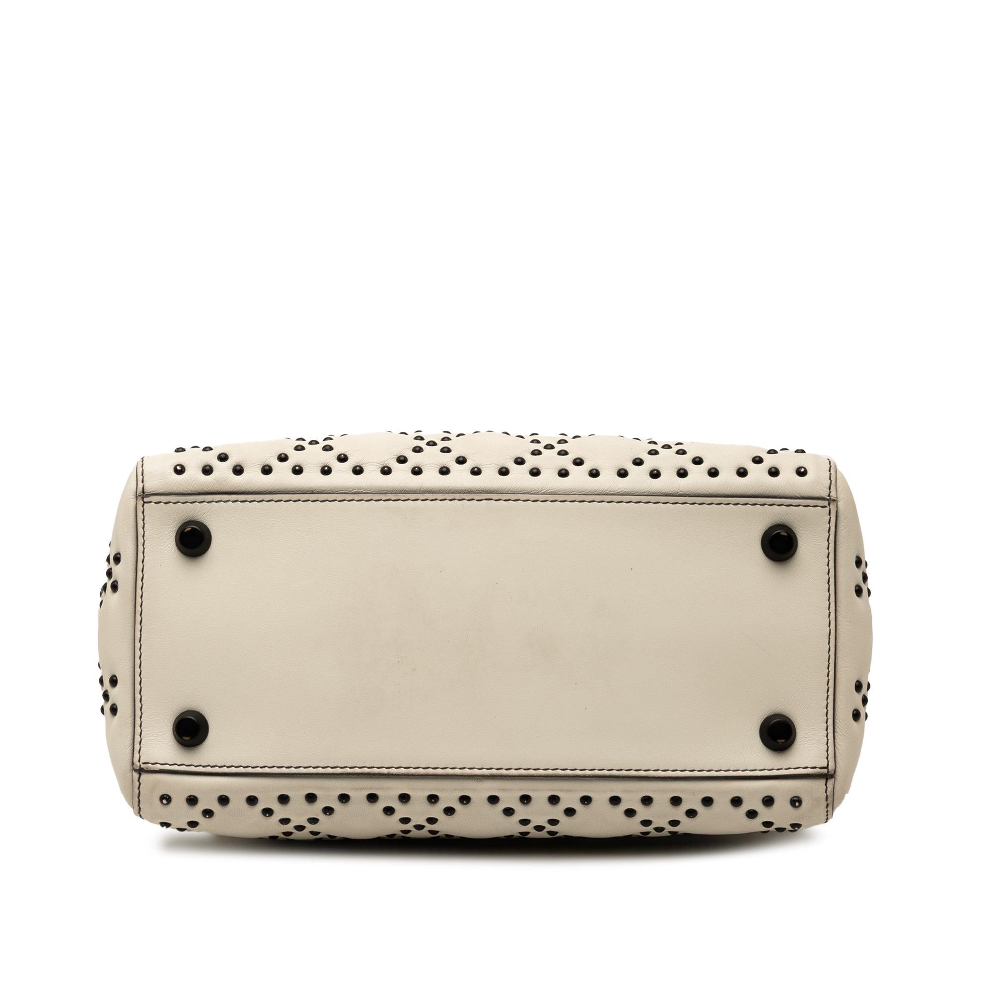 Dior Medium Lambskin Cannage Studded Supple Lady Dior
