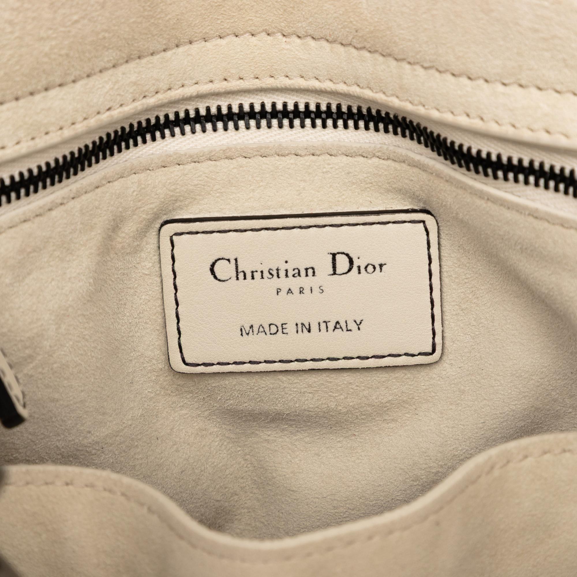 Dior Medium Lambskin Cannage Studded Supple Lady Dior