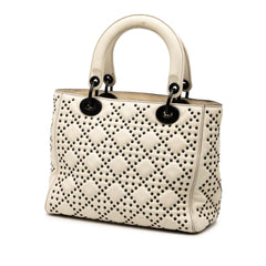 Dior Medium Lambskin Cannage Studded Supple Lady Dior