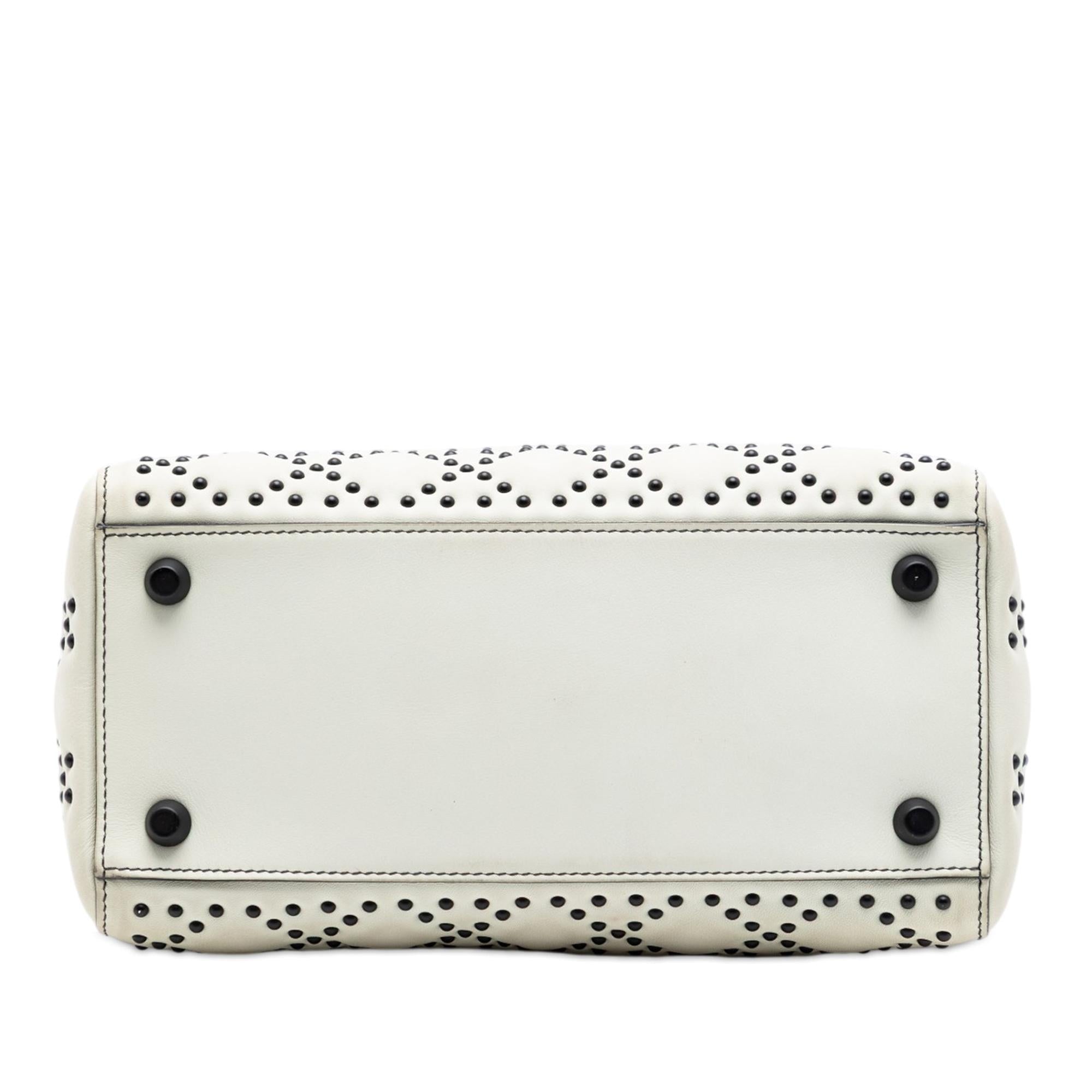 Dior Medium Lambskin Cannage Studded Supple Lady Dior