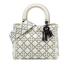 Dior Medium Lambskin Cannage Studded Supple Lady Dior