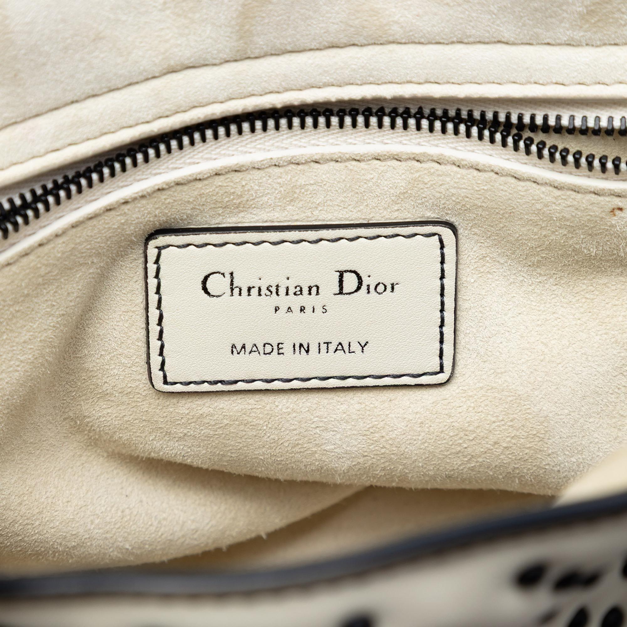 Dior Medium Lambskin Cannage Studded Supple Lady Dior
