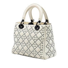 Dior Medium Lambskin Cannage Studded Supple Lady Dior
