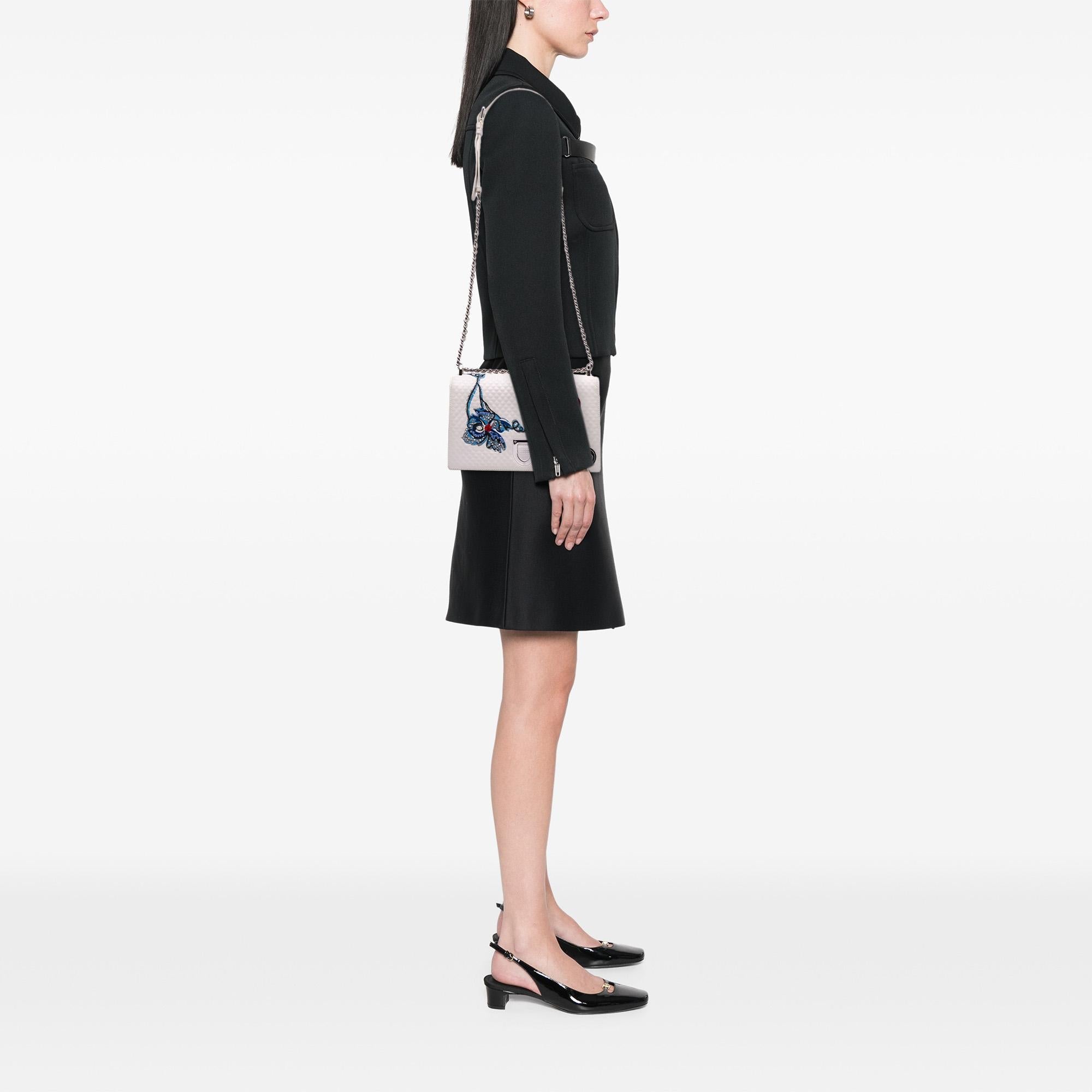 Dior Medium Lambskin Embroidered Diorama Flap
