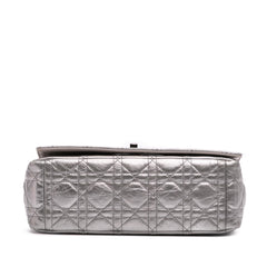 Dior Medium Metallic Calfskin Cannage Supple Caro Bag