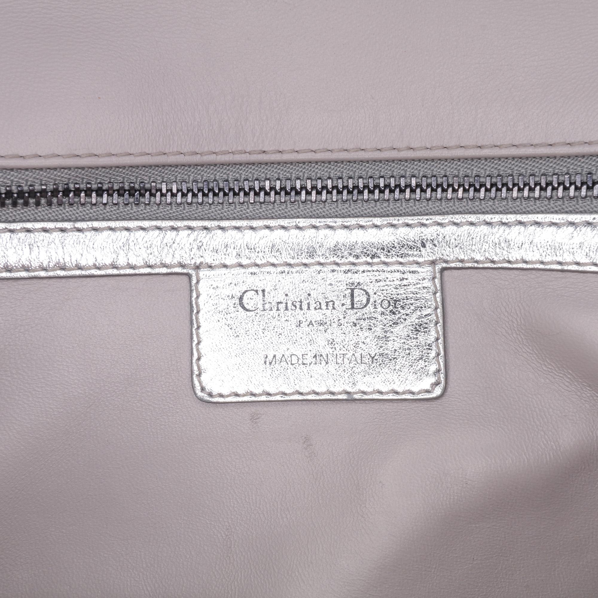 Dior Medium Metallic Calfskin Cannage Supple Caro Bag