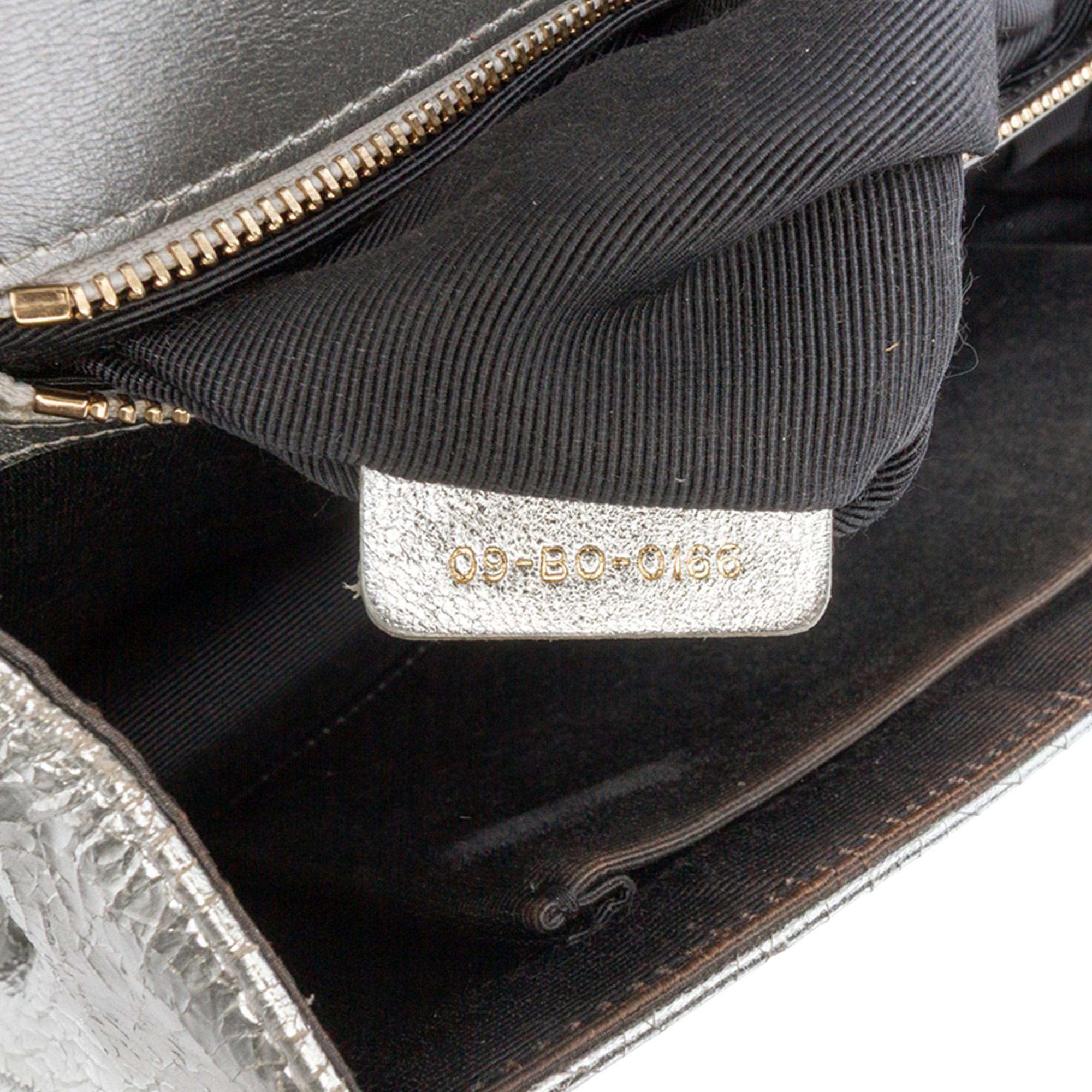 Dior Medium Metallic Ceramic Effect Deerskin Diorama Flap