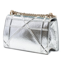 Dior Medium Metallic Crackled Deerskin Diorama Flap