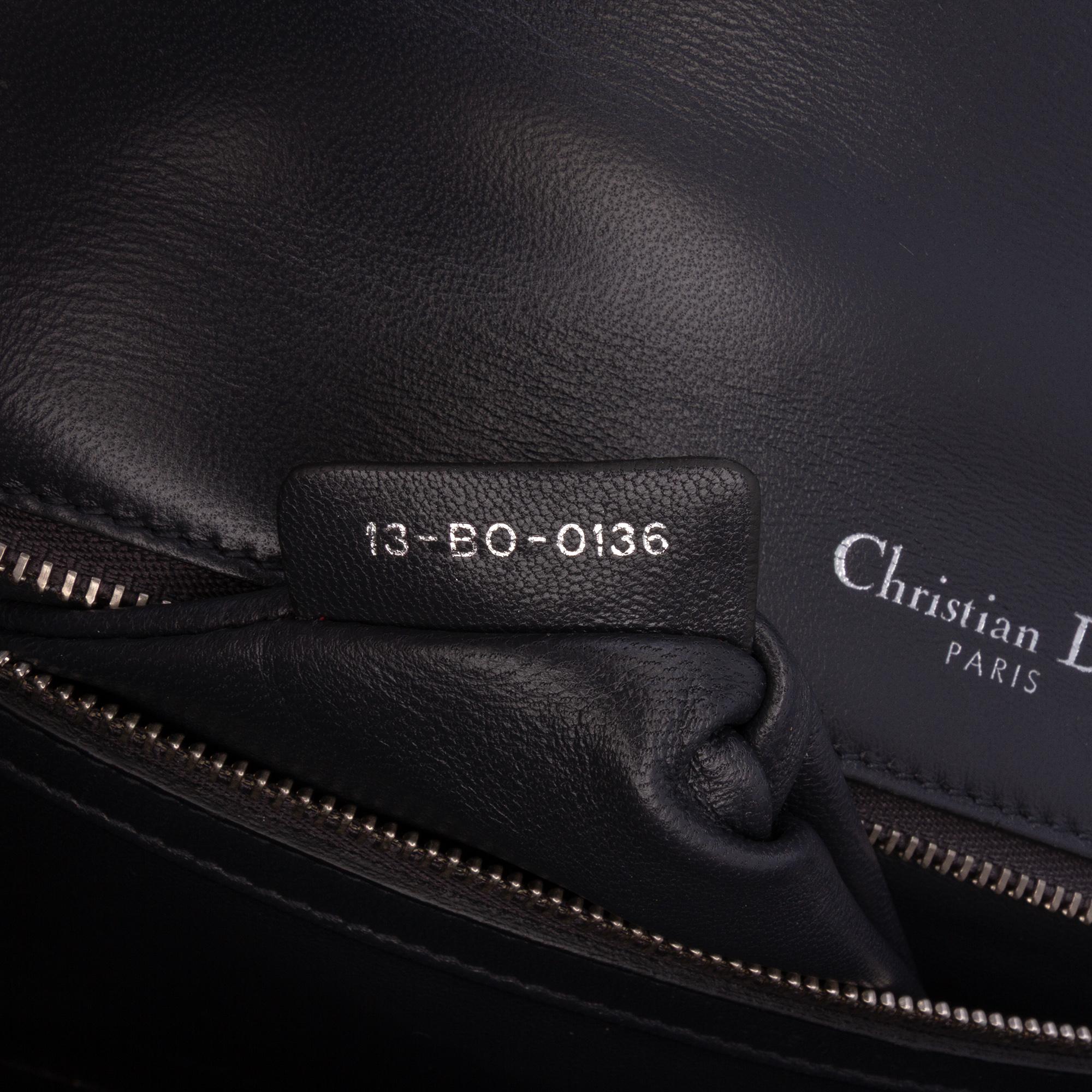 Dior Medium Metallic Patent Microcannage Diorama Flap