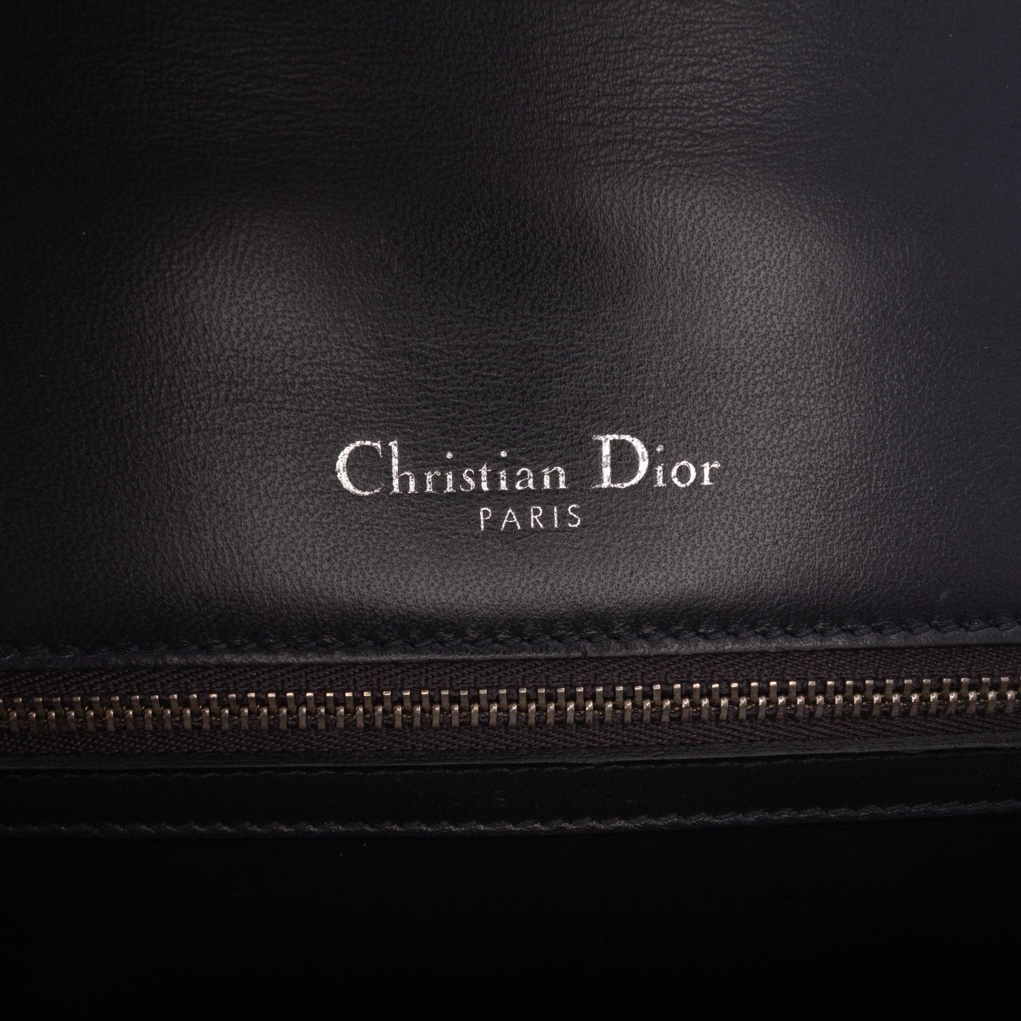 Dior Medium Metallic Patent Microcannage Diorama Flap