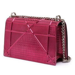 Dior Medium Metallic Patent Microcannage Diorama Flap