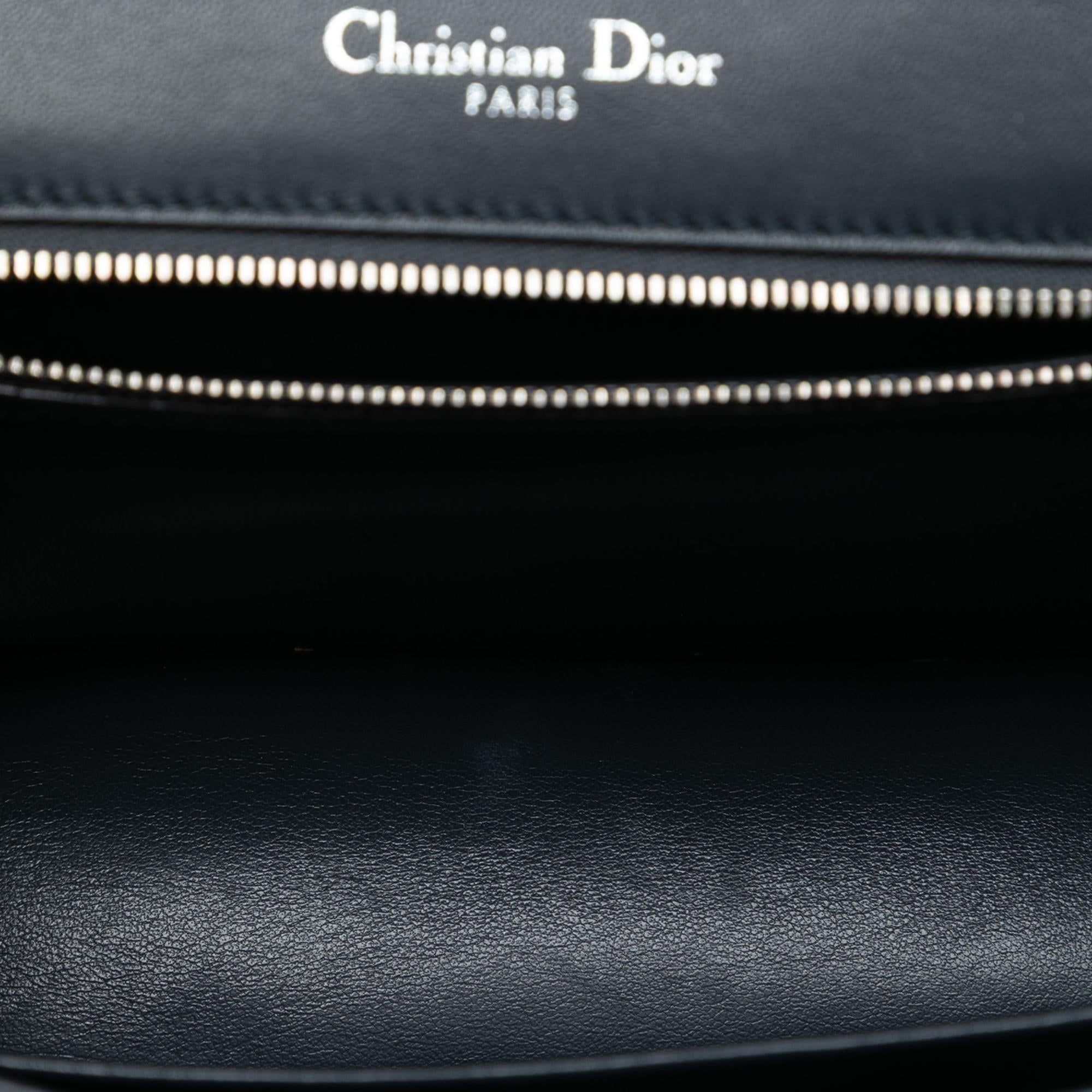 Dior Medium Metallic Patent Microcannage Diorama Flap