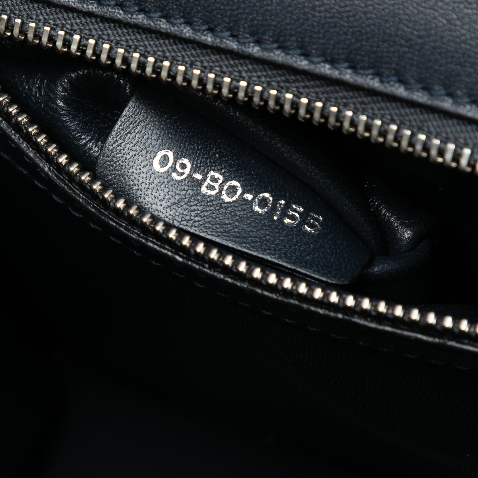 Dior Medium Metallic Patent Microcannage Diorama Flap