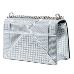 Dior Medium Metallic Patent Microcannage Diorama Flap
