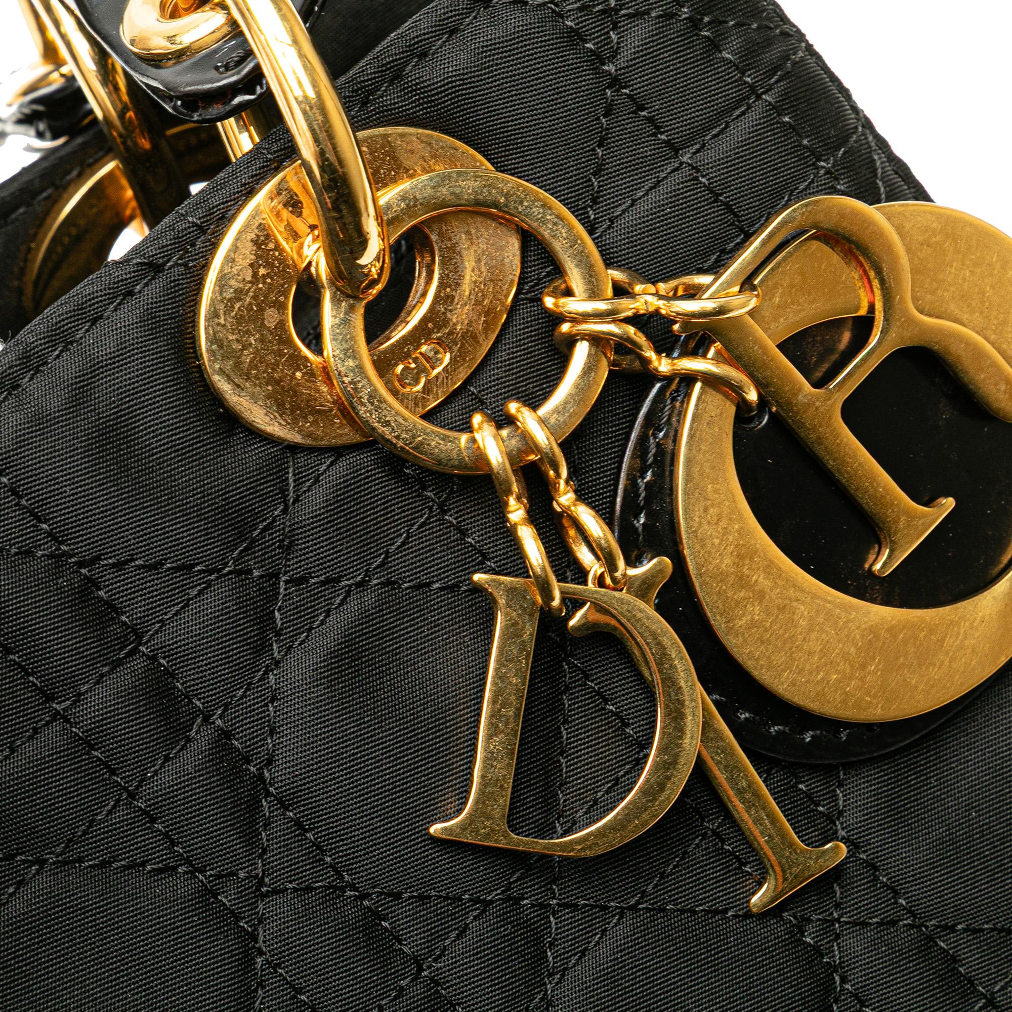 Dior Medium Nylon Cannage Lady Dior