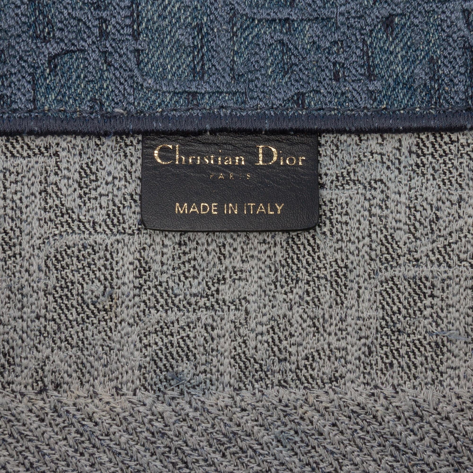 Dior Medium Oblique Denim Book Tote