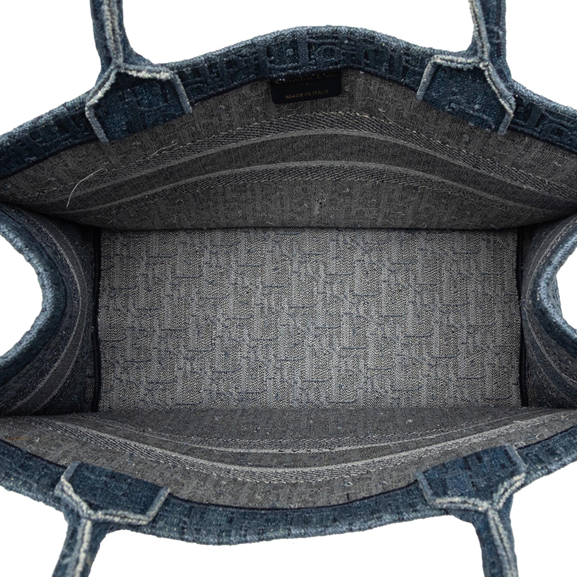 Dior Medium Oblique Denim Book Tote
