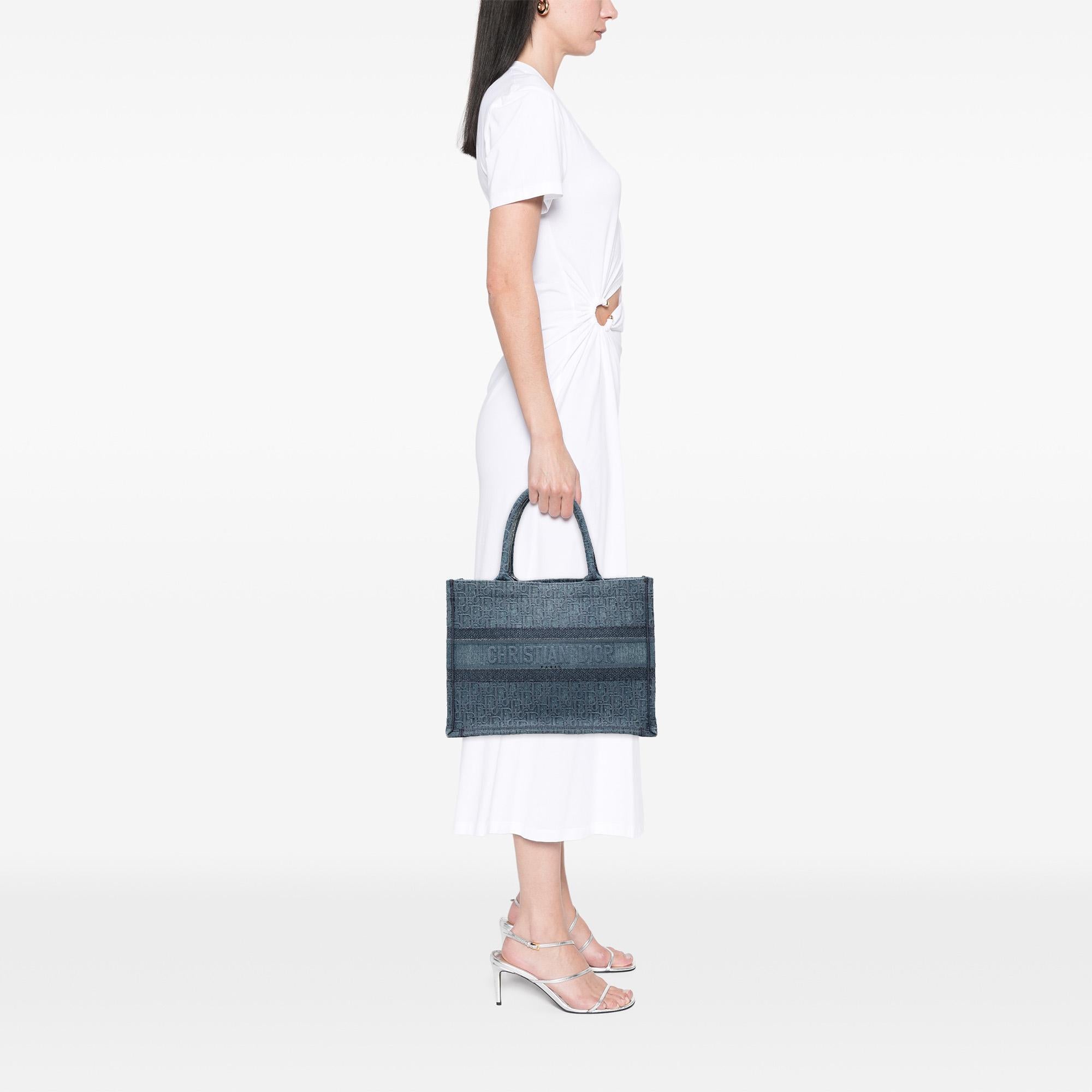 Dior Medium Oblique Denim Book Tote