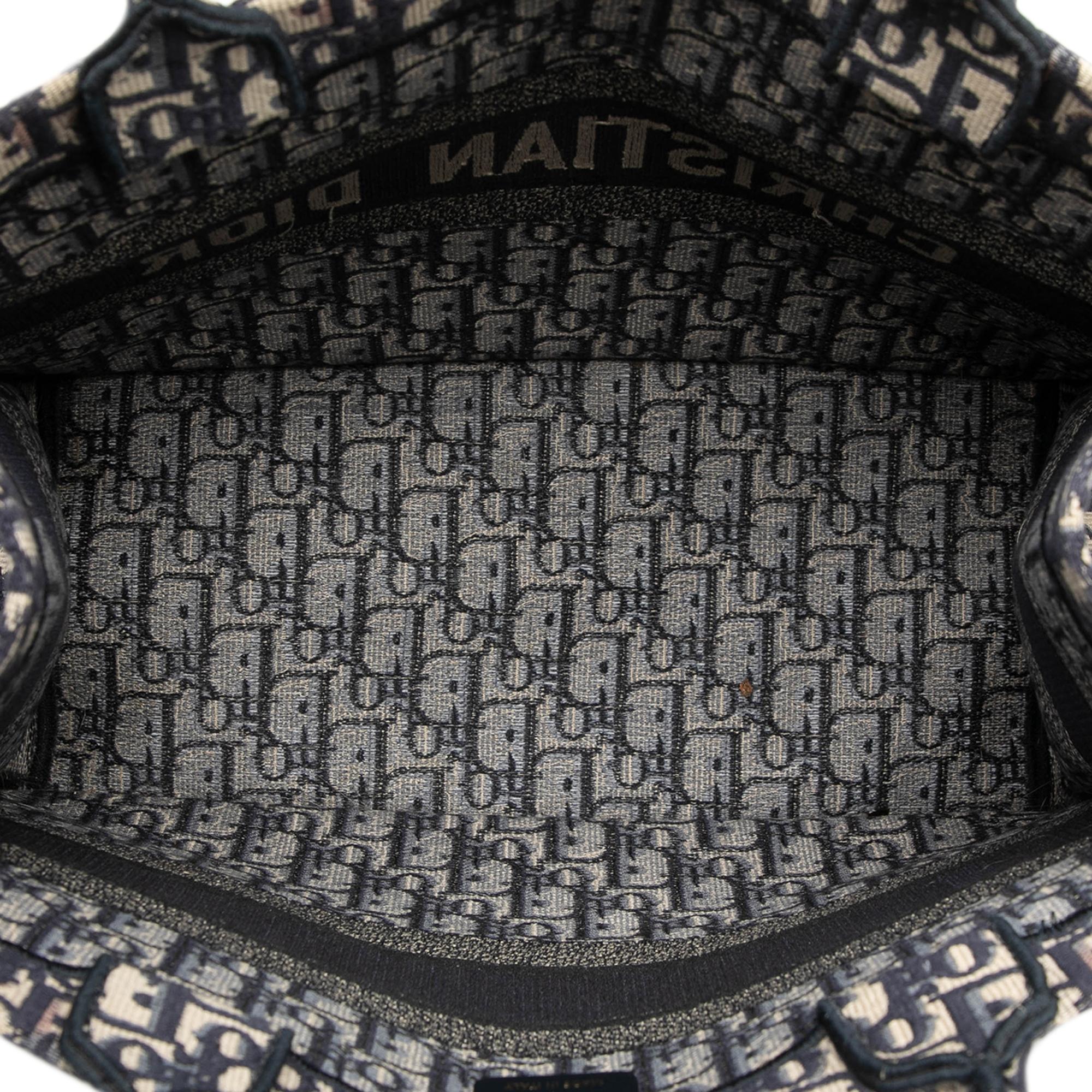 Dior Medium Oblique Embroidered Canvas Book Tote