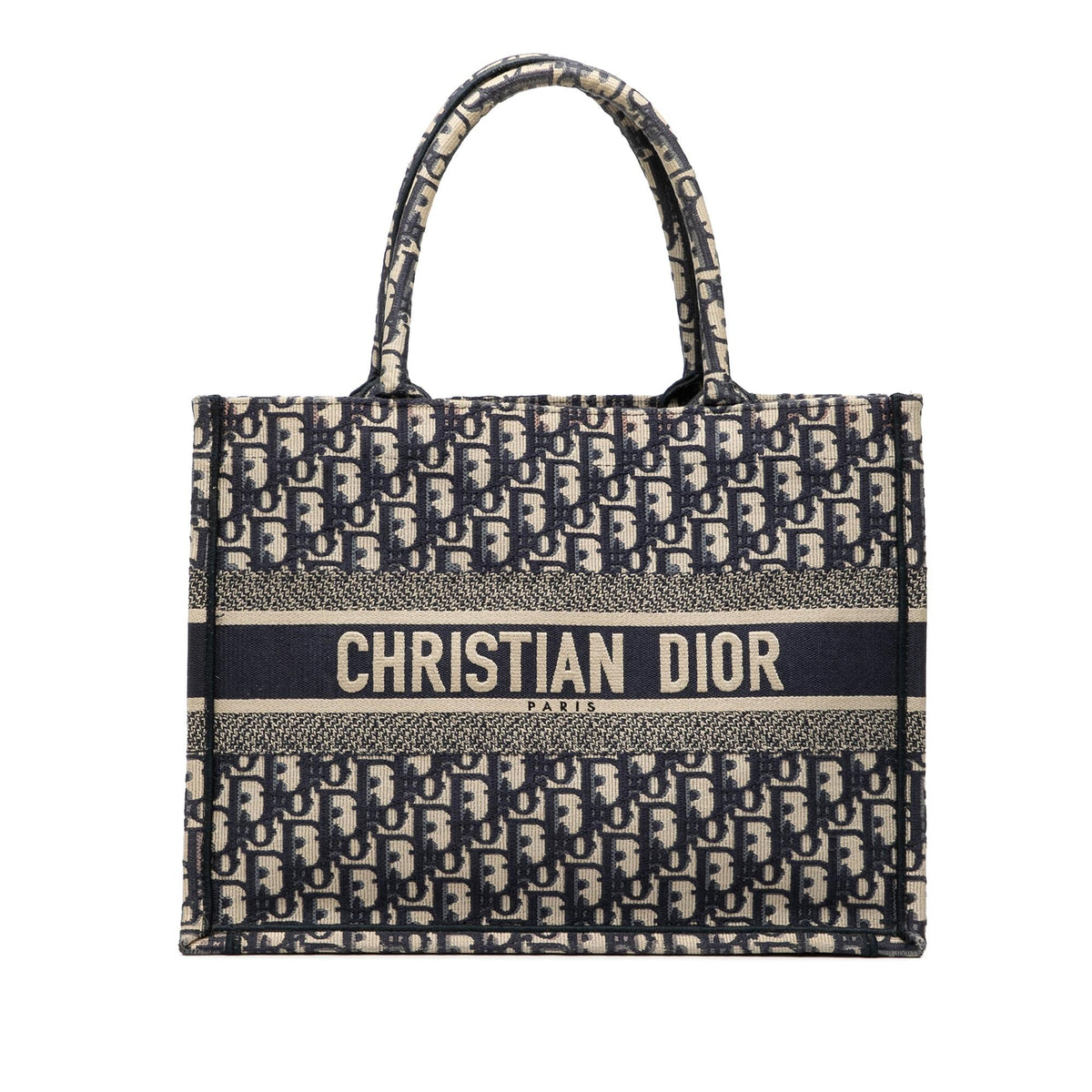 Dior Medium Oblique Embroidered Canvas Book Tote