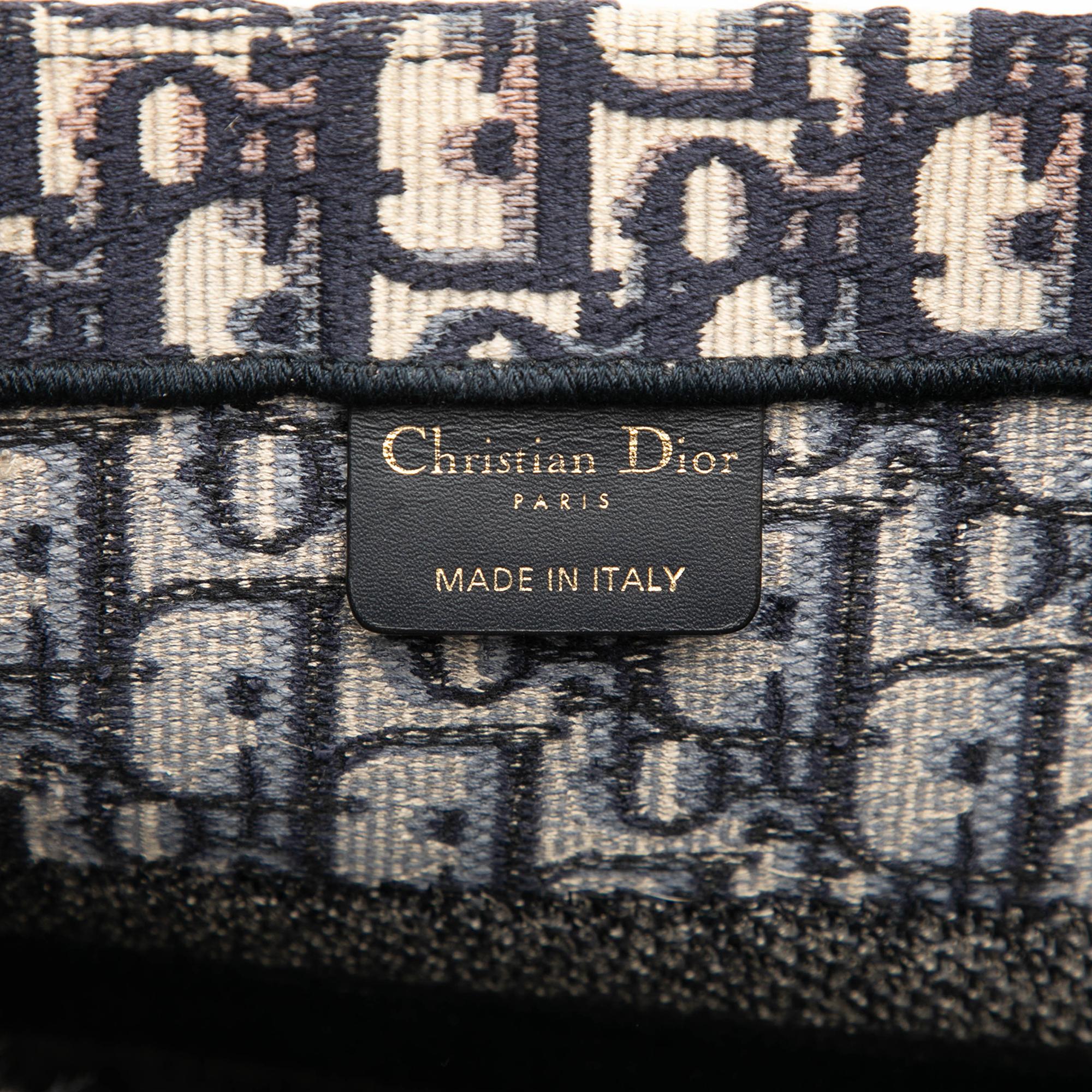 Dior Medium Oblique Embroidered Canvas Book Tote