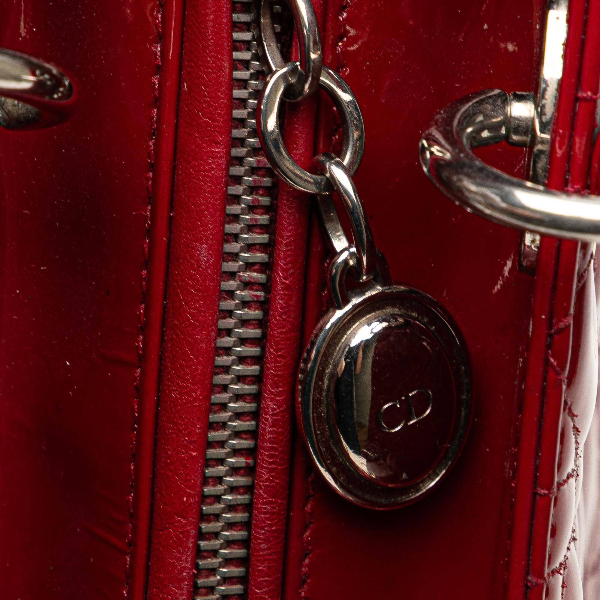 Dior Medium Patent Cannage Lady Dior