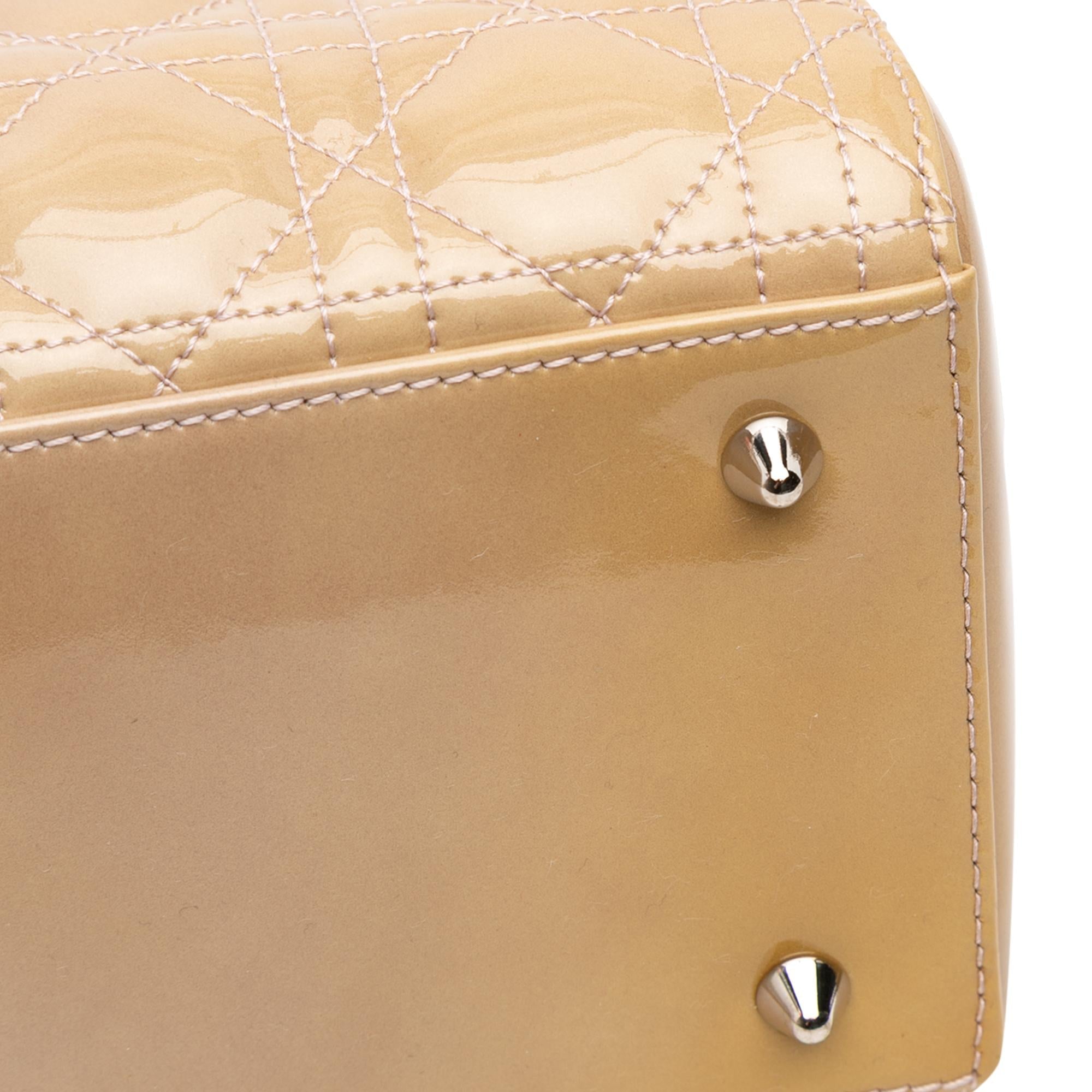Dior Medium Patent Cannage Lady Dior