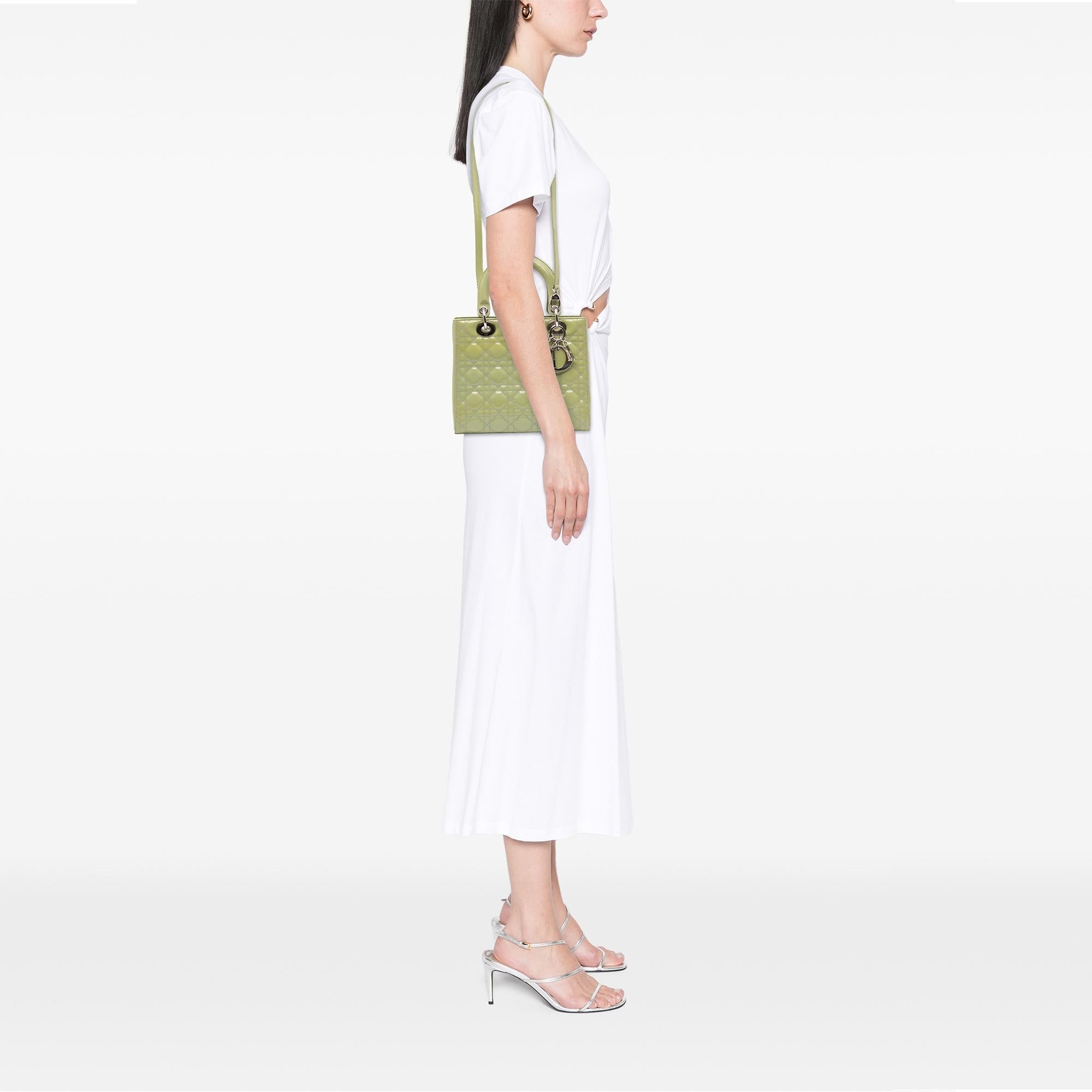 Dior Medium Patent Cannage Lady Dior