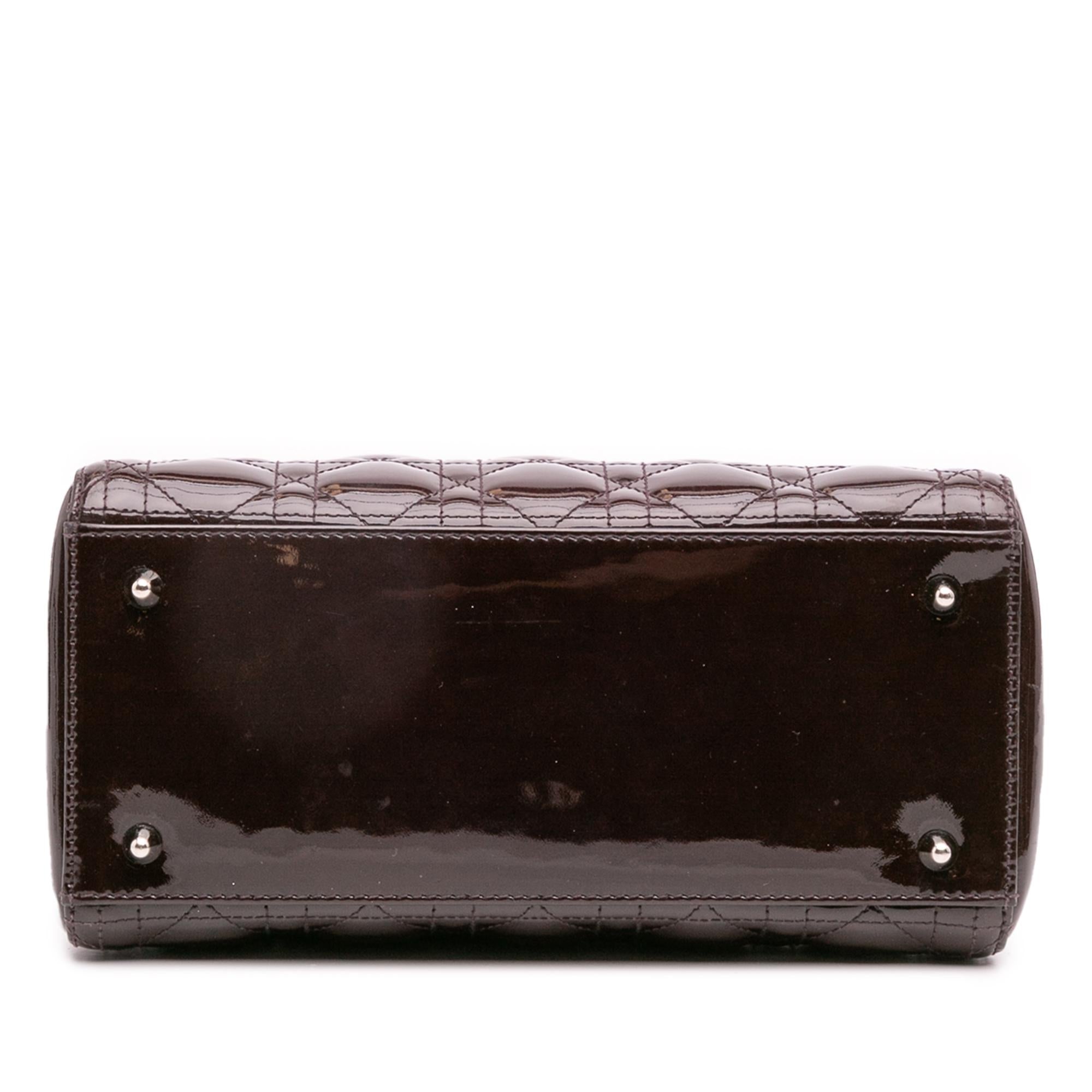 Dior Medium Patent Cannage Lady Dior
