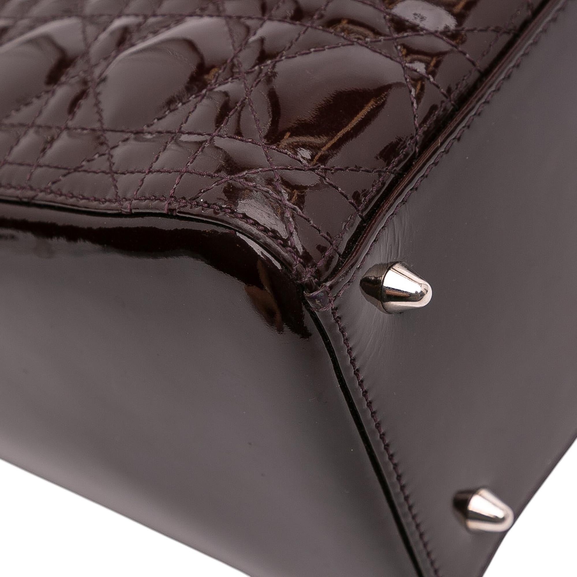 Dior Medium Patent Cannage Lady Dior