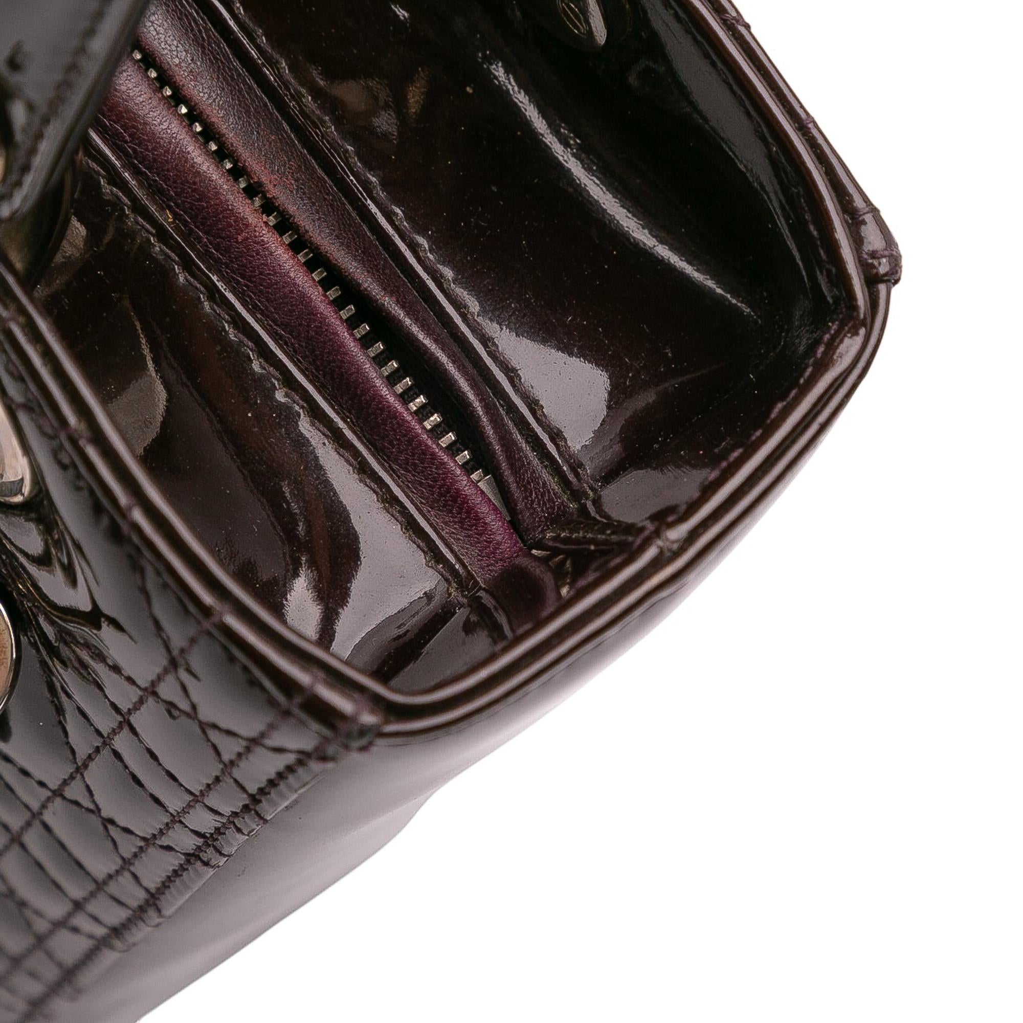 Dior Medium Patent Cannage Lady Dior