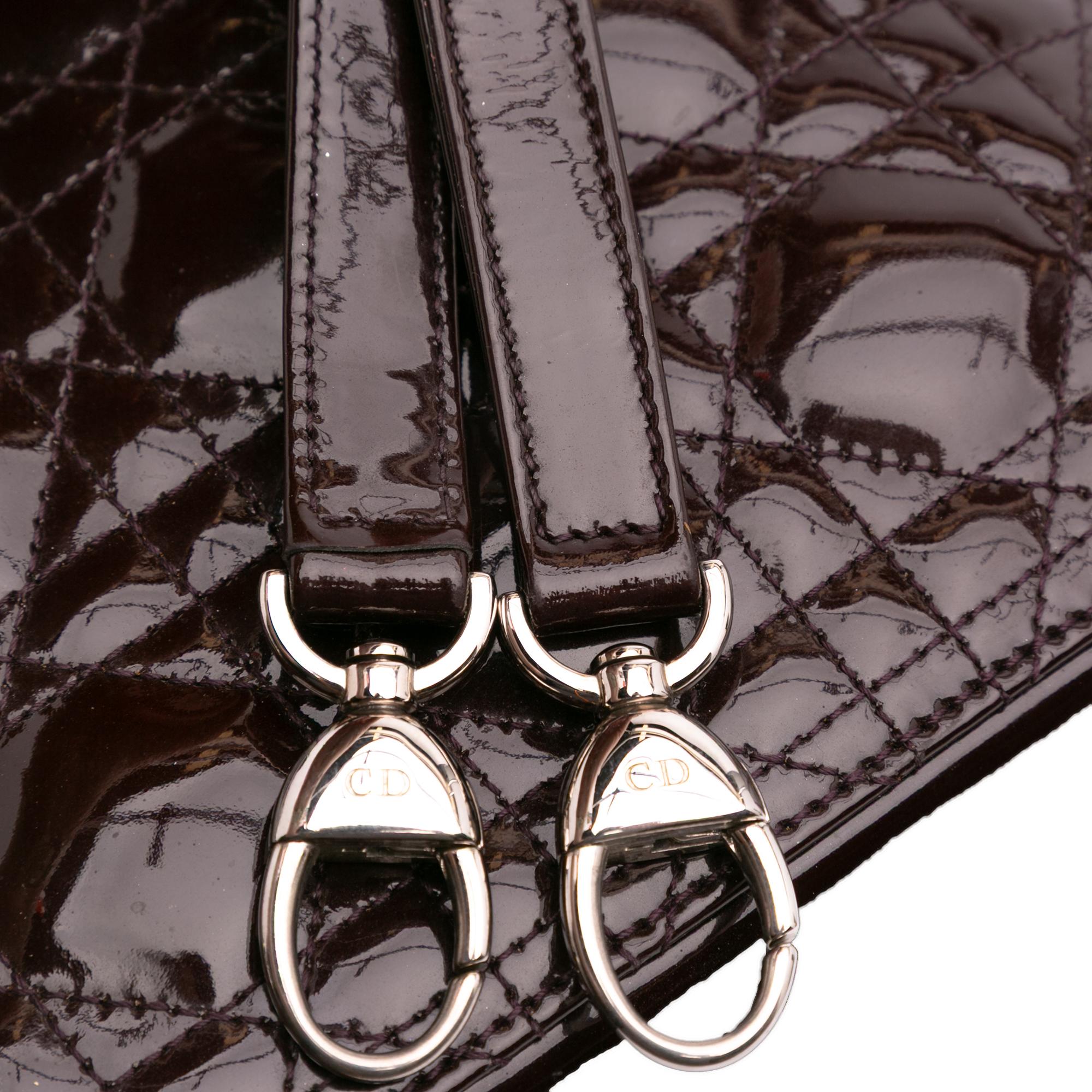 Dior Medium Patent Cannage Lady Dior