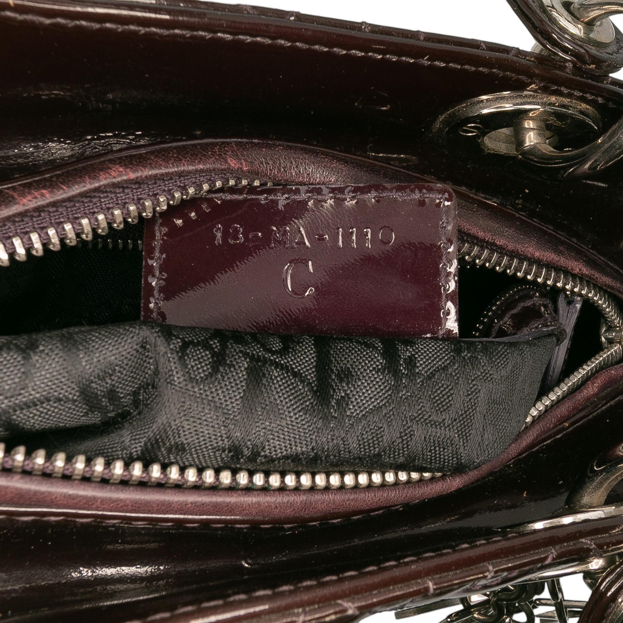 Dior Medium Patent Cannage Lady Dior