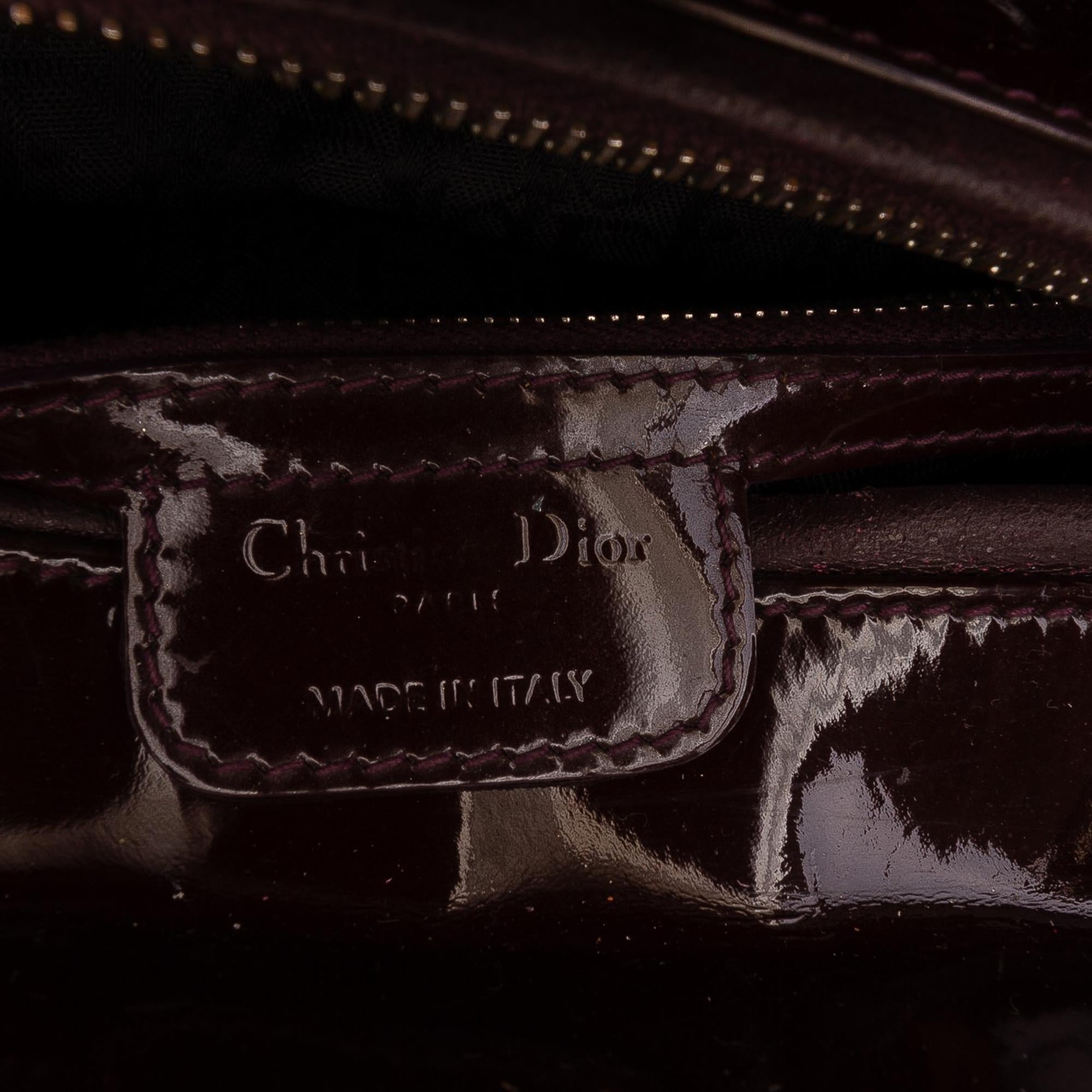 Dior Medium Patent Cannage Lady Dior