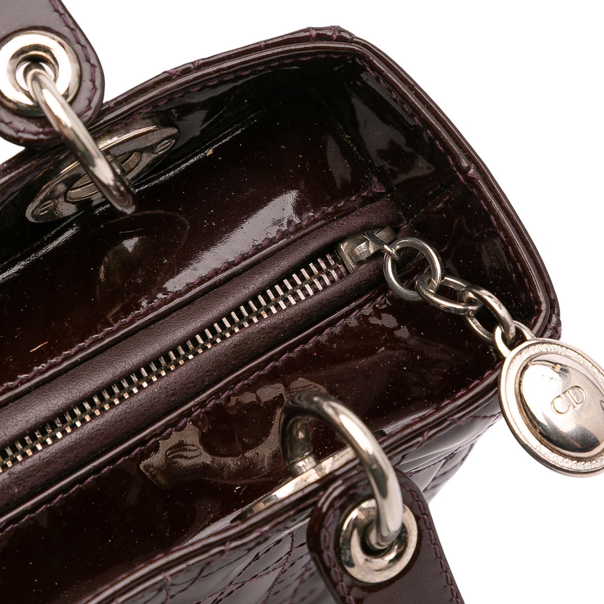 Dior Medium Patent Cannage Lady Dior