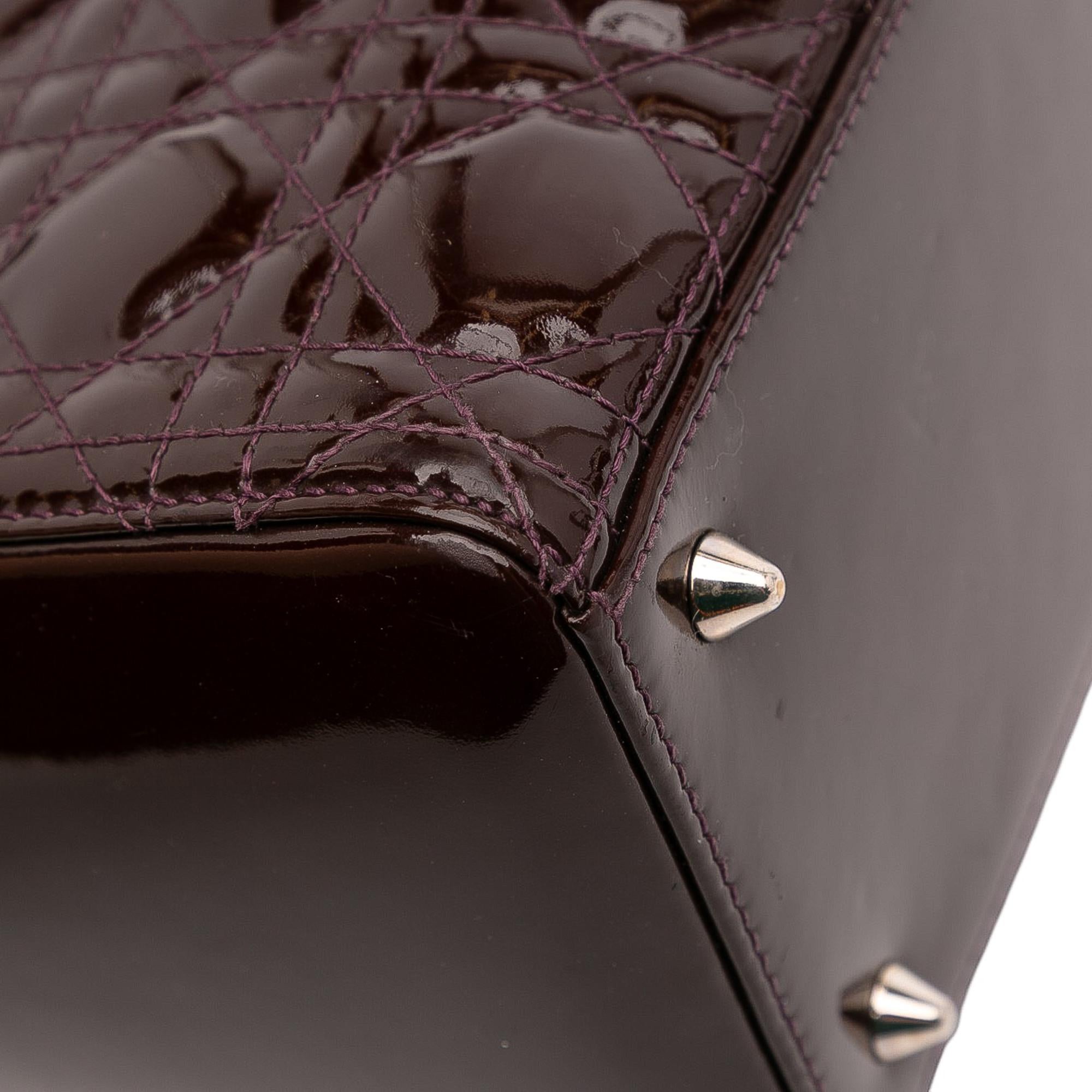 Dior Medium Patent Cannage Lady Dior