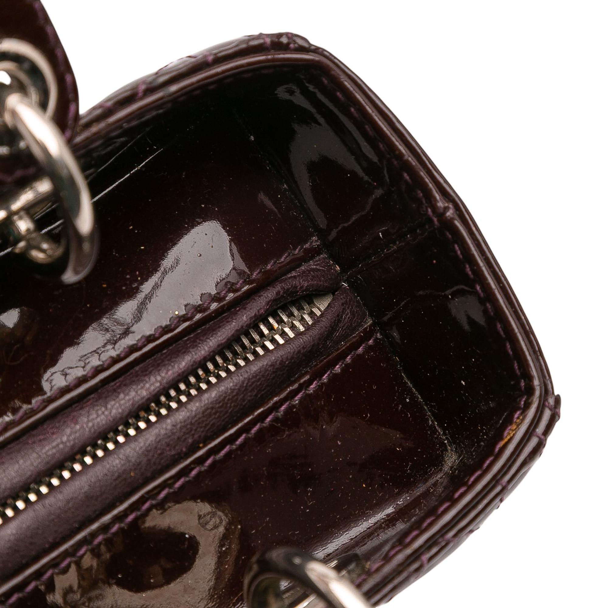 Dior Medium Patent Cannage Lady Dior