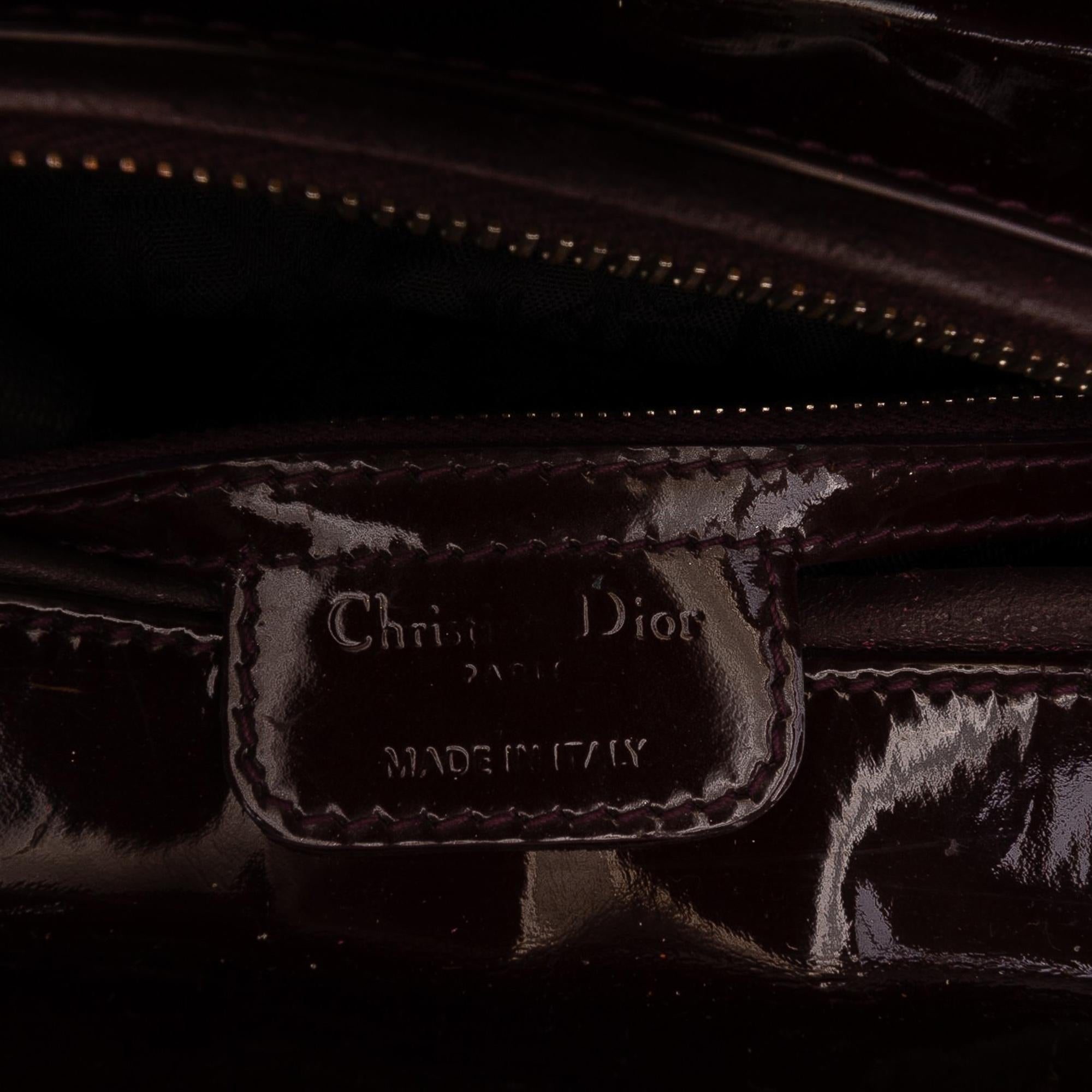 Dior Medium Patent Cannage Lady Dior