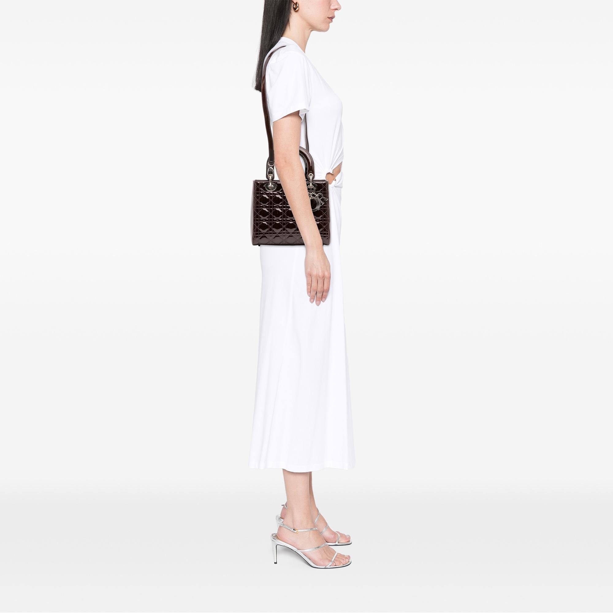 Dior Medium Patent Cannage Lady Dior