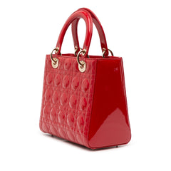 Dior Medium Patent Cannage Lady Dior