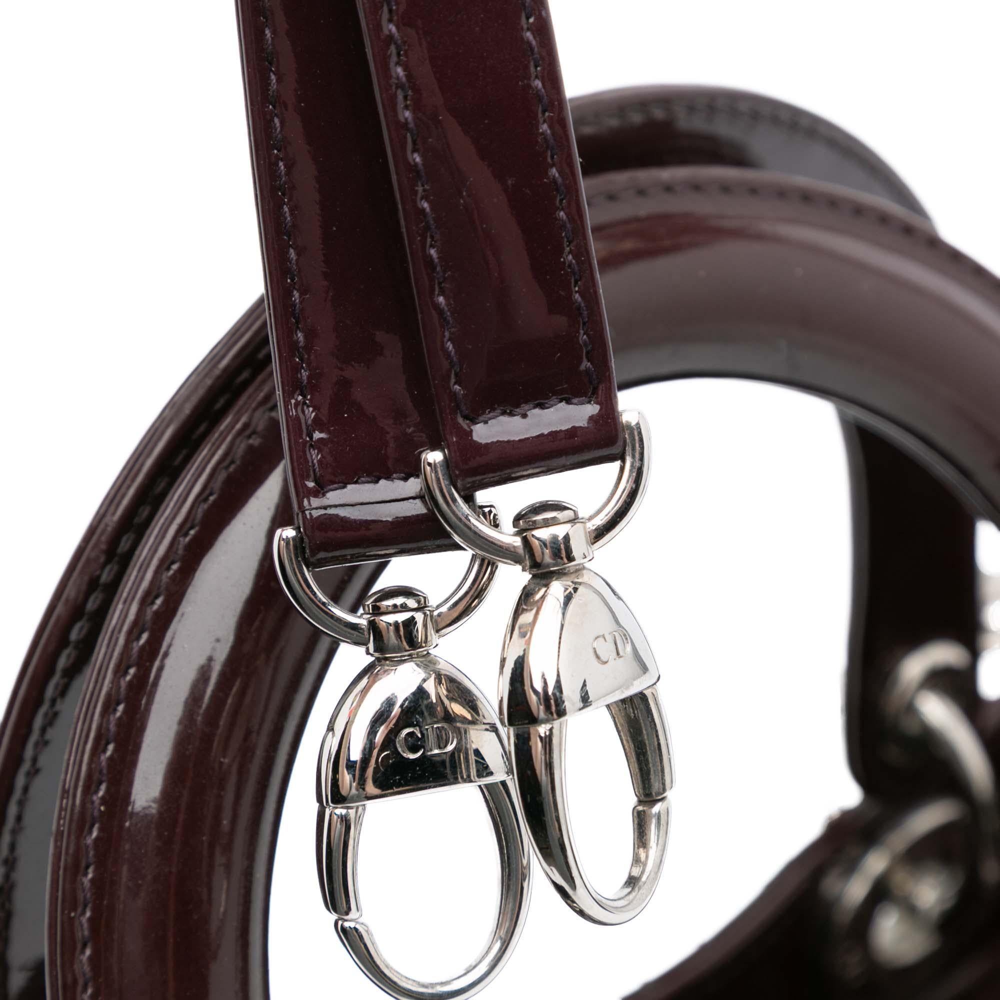 Dior Medium Patent Cannage Lady Dior