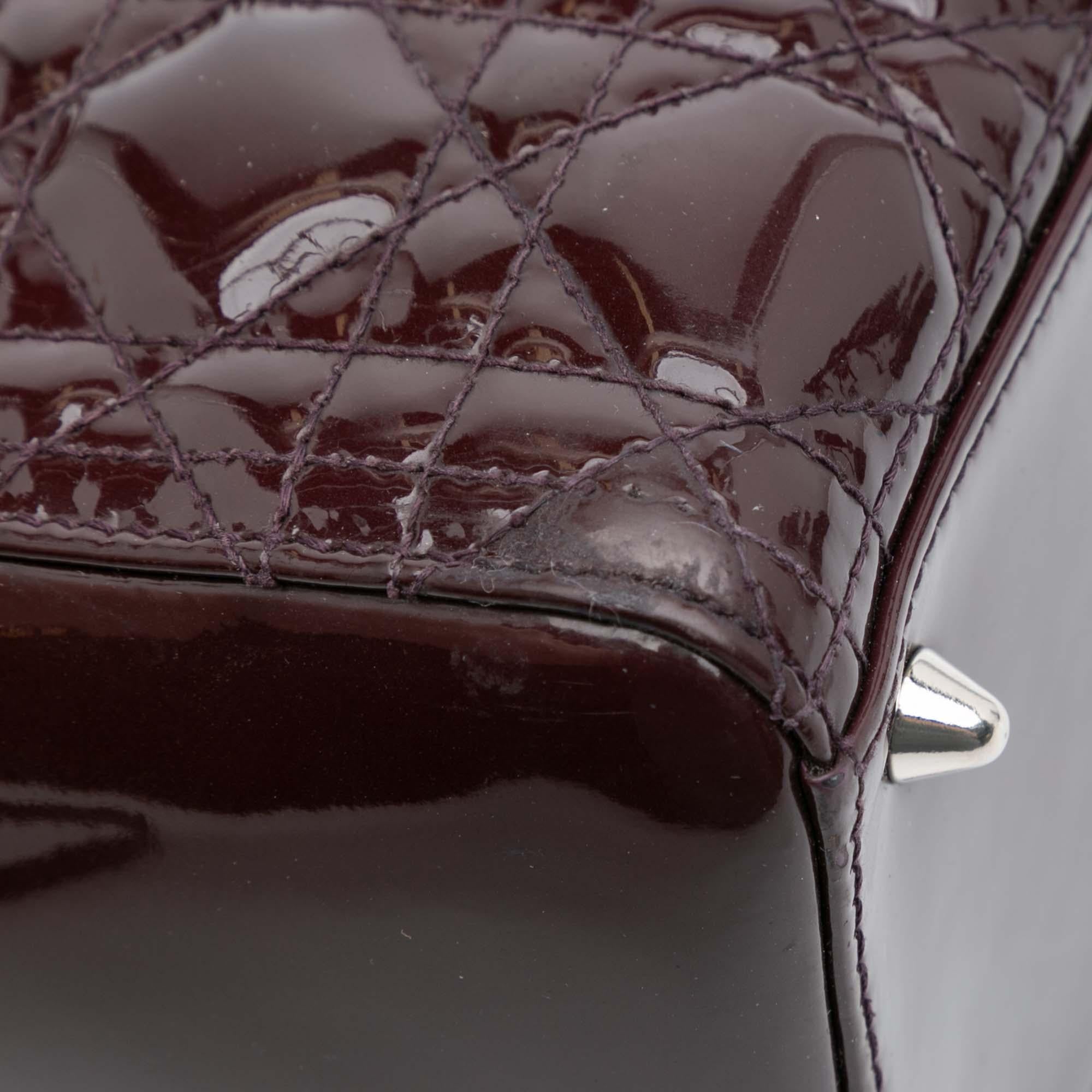 Dior Medium Patent Cannage Lady Dior